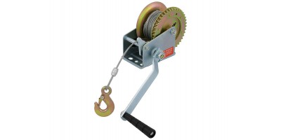1200LB Manual Hand Winch - 4.1:1 Gear Ratio - Boat Trailer Winches - Steel Cable
