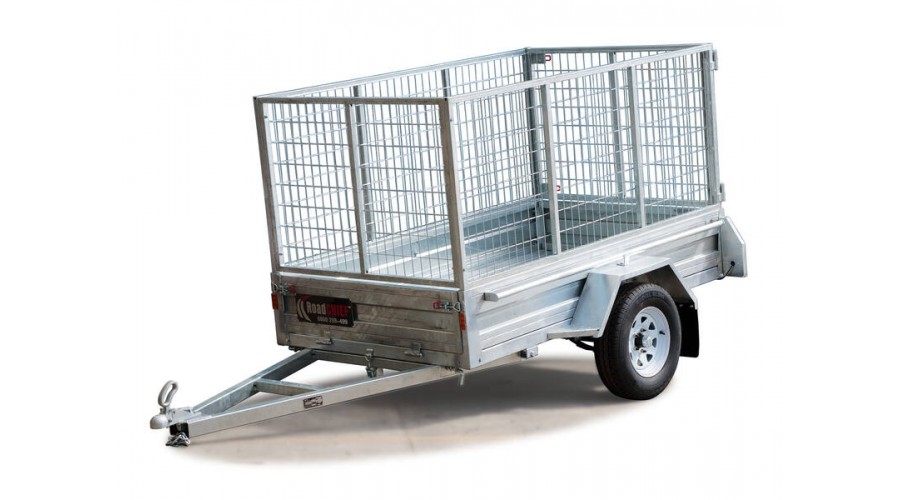 Trailer 7x4 Caged Tilting Deck & 900mmH Cage ROADCHIEF hello