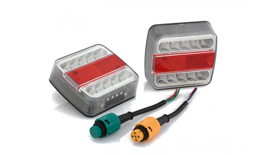 LED Rear Trailer Lights Submersible - Twin Pack hello