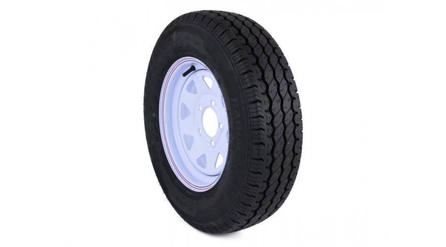 13" White Painted Trailer Wheel + Tubeless Radial Tyre 165R13LT | Wheels & Tyres hello
