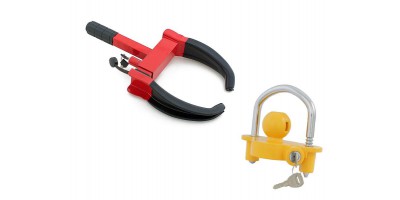 Locking Wheel Clamp & Trailer Towball Coupling Lock | Anti-Theft Security